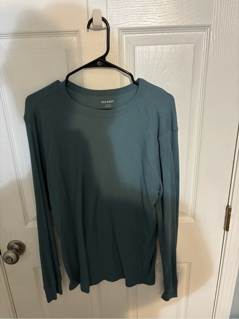 Old Navy Men's Long-Sleeve Thermal Crew Shirt - Teal Blue
